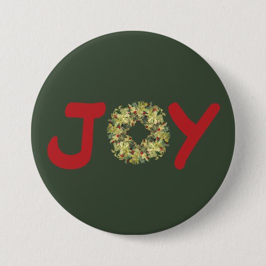 Joyous Light Hearted Wreath Weihnachts-Button Button (Vorderseite)
