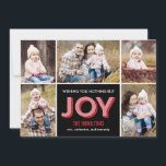Joyous Moments Holiday Collage Foto Card Feiertagskarte<br><div class="desc">Feiern Sie die Saison mit dieser modernen und stilvollen Urlaubskarte aus Berry Berry Sweet. Besuchen Sie WWW.BERRYBERRYSWEET.COM für weitere unserer stilvollen Urlaubssammlungen.</div>