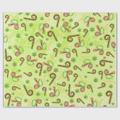 Joyous Occasions Whimsey GREEN ALL PURPOSE Geschenkpapier (Flach)