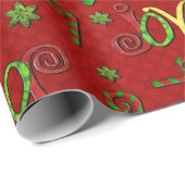Joyous Occasions Whimsey RED ALL PURPOSE Geschenkpapier (Rolleneckpunkt)