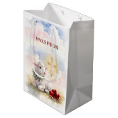 Joyous Pascha Lamb, Red Eggs and Cross Mittlere Geschenktüte (Rückseite Schrägansicht)