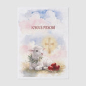 Joyous Pascha Lamb, Red Eggs and Cross Seidenpapier (Vorderseite)