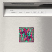 Joyous Red Fraktal Magnet (In Situ (Geschirrspüler))