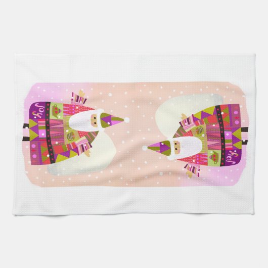 Joyous Santa Kitchen Teetuch Geschirrtuch (Horizontal)