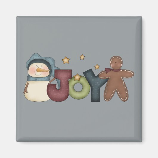 Joyous Snowman & Gingerbread Man Magnet (Vorne)