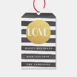 Joyous Stripes Holiday Gift Tags / LIEBE Geschenkanhänger