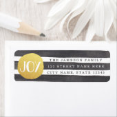 Joyous Stripes Rücksendeadressen-Aufklebers (Insitu)