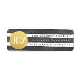 Joyous Stripes Rücksendeadressen-Aufklebers