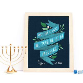 Joyous Tidings | Personalisiert Hanukka Poster