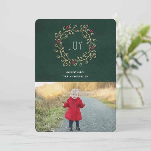 Joyous Tradition Feiertagskarte (Stehend Vorderseite)