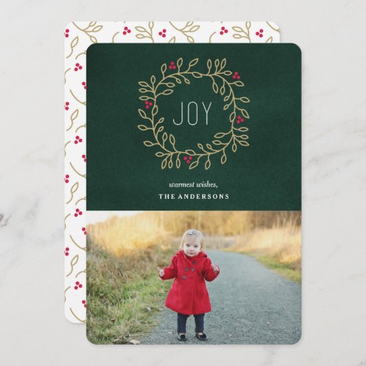 Joyous Tradition Feiertagskarte (Vorne/Hinten)