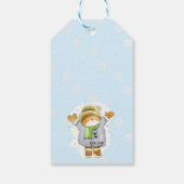 Joyous Winter Cat Geschenkanhänger (Rückseite)