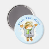 Joyous Winter Cat Magnet (Vorderseite/Rückseite)