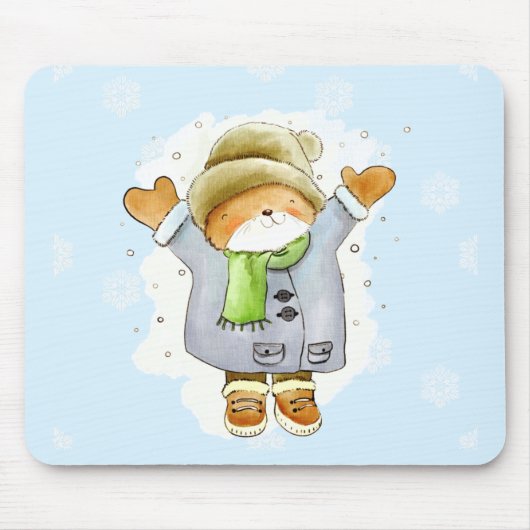 Joyous Winter Cat Mousepad (Vorne)