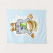 Joyous Winter Cat Wandteppich (Vorderseite (Horizontal))