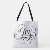 Joyous Wirbel Geblüht JOY Weihnachtskalligraphie Tasche (Vorderseite)