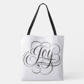 Joyous Wirbel Geblüht JOY Weihnachtskalligraphie Tasche (Rückseite)
