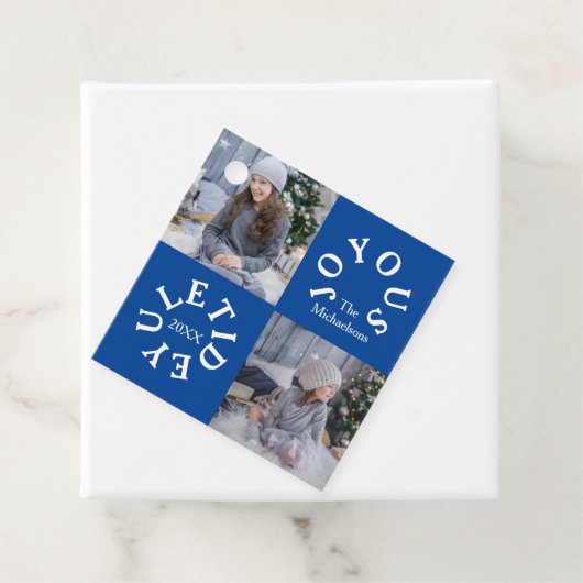 Joyous Yuletide 2 Foto Geschenkanhänger (Beispiel)