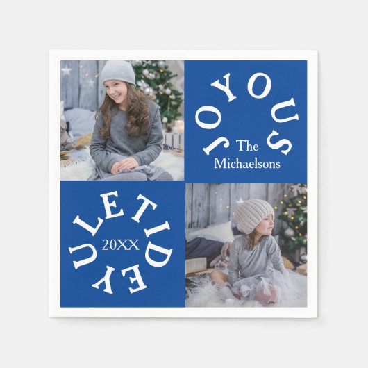 Joyous Yuletide 2 Photo Serviette (Vorderseite)