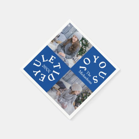 Joyous Yuletide 2 Photo Serviette (Ecke)