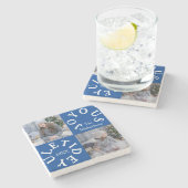 Joyous Yuletide 2 Photo Steinuntersetzer (Seitenansicht)