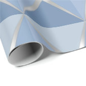 Joyoux Noel Christmas Blue Wrapping Paper Geschenkpapier (Rolleneckpunkt)