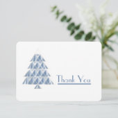 Joyoux Weihnachten Blue Dankeschön Karte (Stehend Vorderseite)