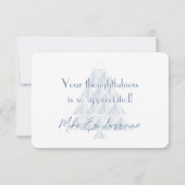 Joyoux Weihnachten Blue Dankeschön Karte (Rückseite)