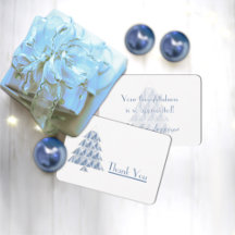 Joyoux Weihnachten Blue Dankeschön Karte