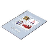 Joyoux Weihnachten Blue Foto Book Notizblock (Linke Seite)