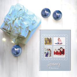 Joyoux Weihnachten Blue Foto Book Notizblock