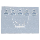 Joyoux Weihnachten Blue Gift Bag Große Geschenktüte (Rückseite)