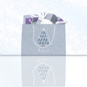 Joyoux Weihnachten Blue Gift Bag Große Geschenktüte