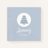 Joyoux Weihnachten Blue Spiral Notebook Notizblock (Vorderseite)