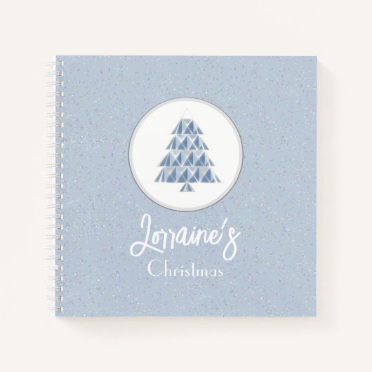 Joyoux Weihnachten Blue Spiral Notebook Notizblock (Vorderseite)