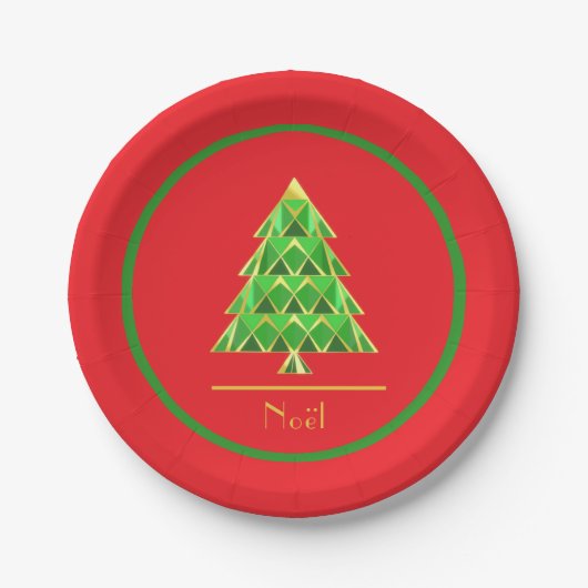Joyoux Weihnachten Paper Plate Pappteller (Vorderseite)
