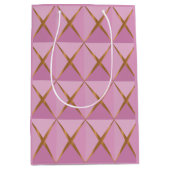 Joyoux Weihnachten Pink Wrapping Paper Mittlere Geschenktüte (Vorderseite)