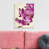 Joy's Birth Inspiration Gedicht Pink Orchids Leinwanddruck (Insitu (Wohnzimmer))