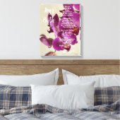 Joy's Birth Inspiration Gedicht Pink Orchids Leinwanddruck (Insitu (Schlafzimmer))