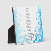 Joys Geburtsgedicht Fotoplatte (Vorderseite)