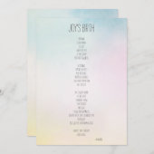 Joys Geburtsgedicht Inspiration (Vorne/Hinten)