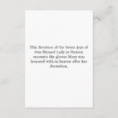 Joys of Mary Begleitkarte (Rückseite)