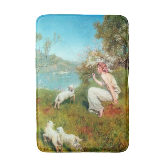 Joys of Spring (von John Collier) Badematte (Vorderseite Vertikal)