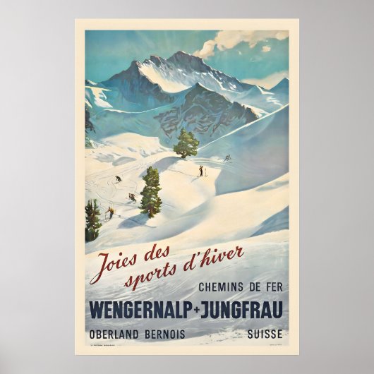 Joys of Winter Sports - Wengernalp Jungfrau Poster (Vorne)