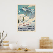 Joys of Winter Sports - Wengernalp Jungfrau Poster (Küche)