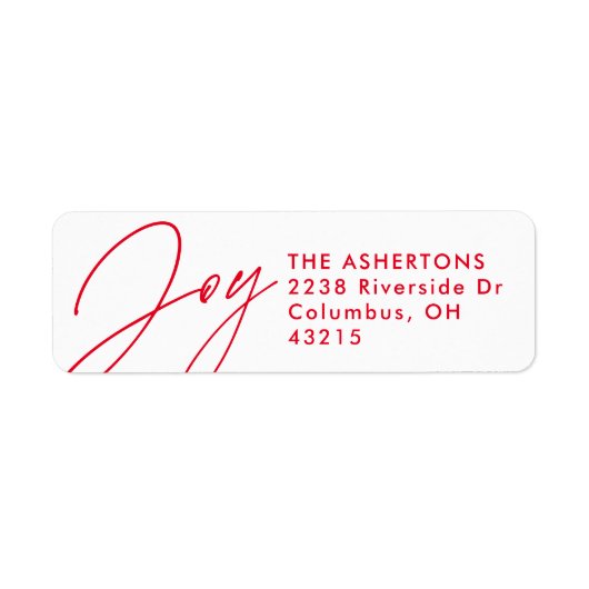 Joyscript Red Weihnachtsferien Rücksendeadresse La (Vorne)