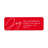 Joyscript Rote Weihnachtsfeiertage Rücksendeadress (Vorne)