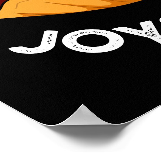 Joyster Funny Joyful Animal Oyster Pun Dark BG Poster (Ecke)