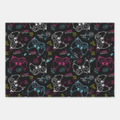 Joystick-Controller-Gaming Geschenkpapier Set (Vorderseite 3)