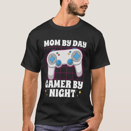 Joystick-Controller-Videospiel der Mama-Mutterscha T-Shirt (Vorderseite)